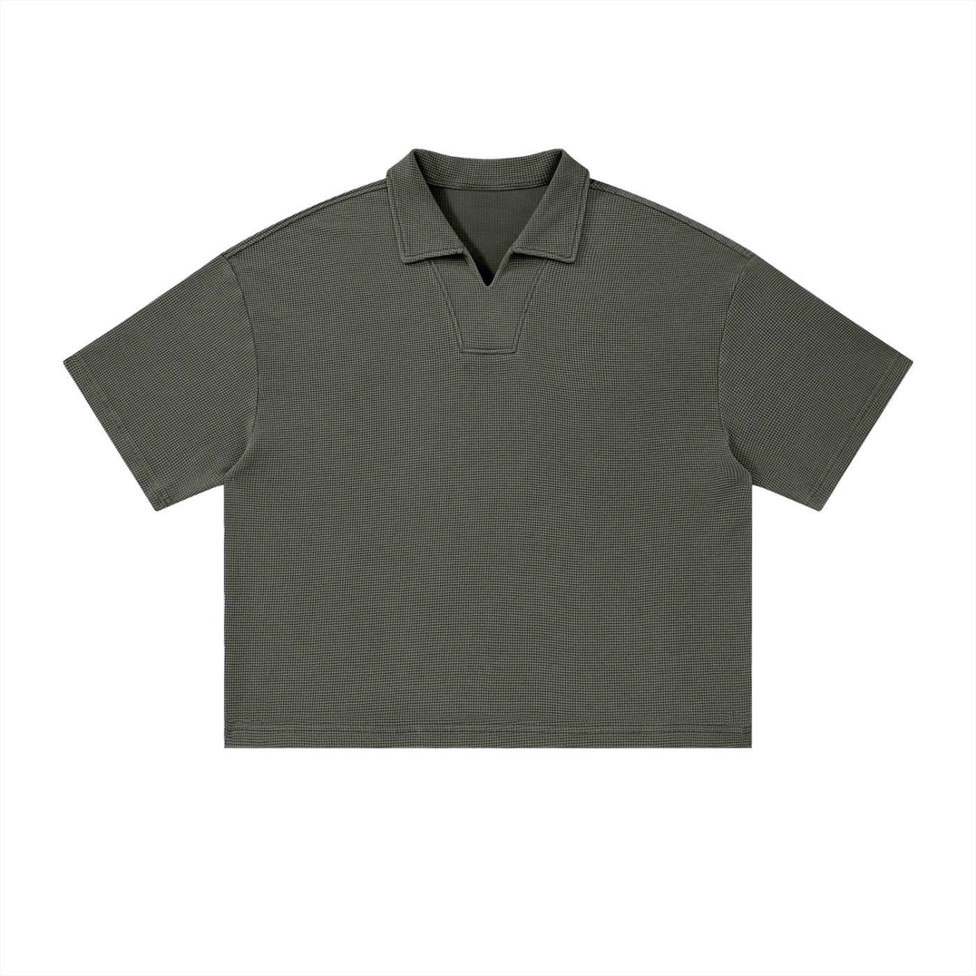 Vintage Wash Waffle Boxy Polo