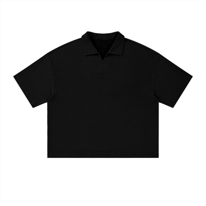 Vintage Wash Waffle Boxy Polo