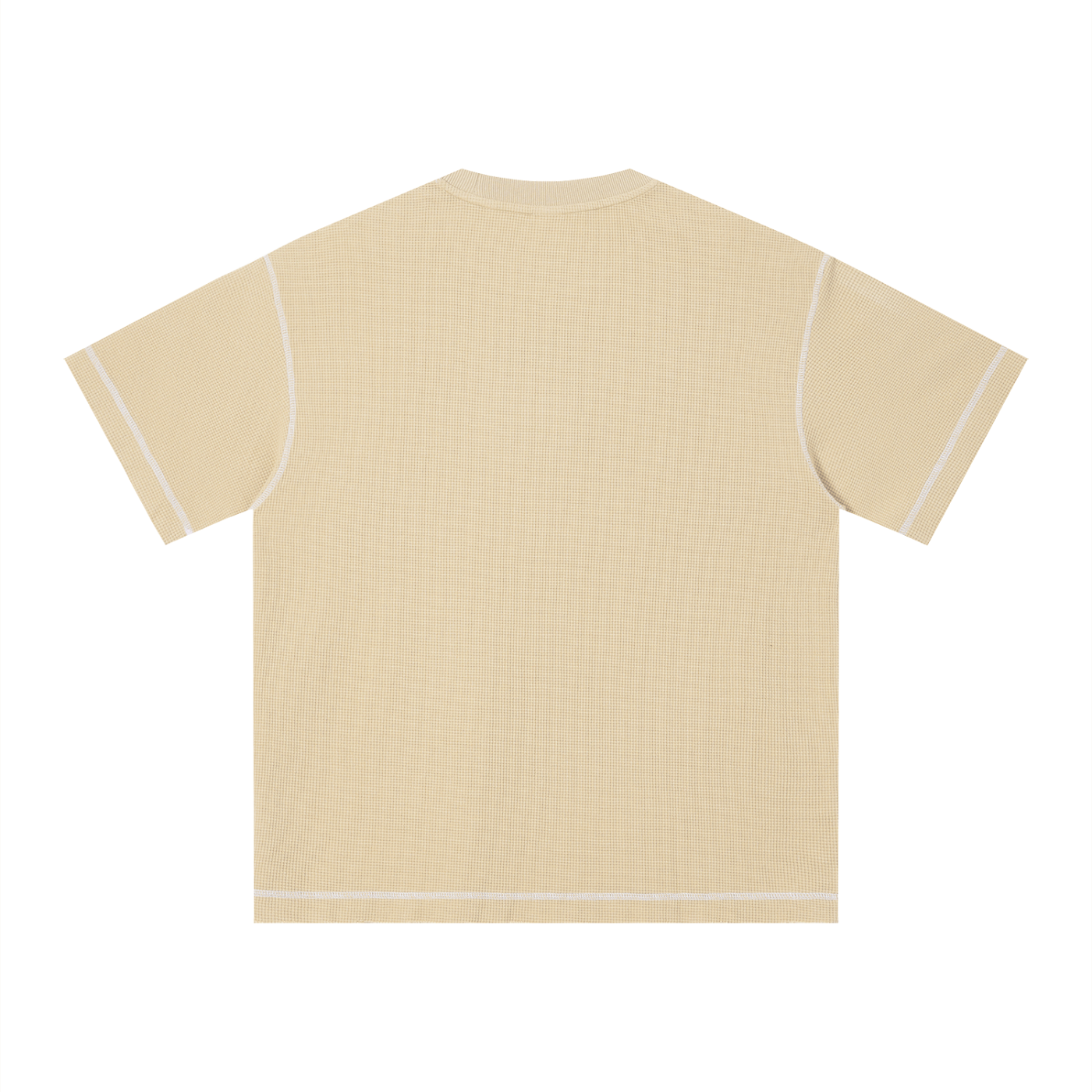 Faded Waffle Knit Boxy Tee