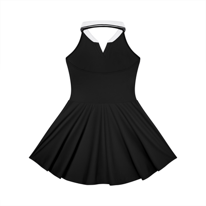 Women's Collared Halter A-Line Tennis Dress