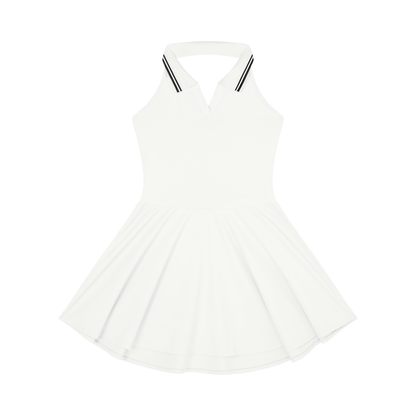 Women's Collared Halter A-Line Tennis Dress