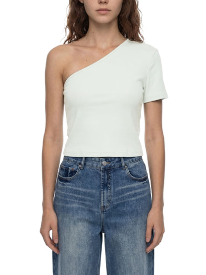 One Shoulder Cropped Tee