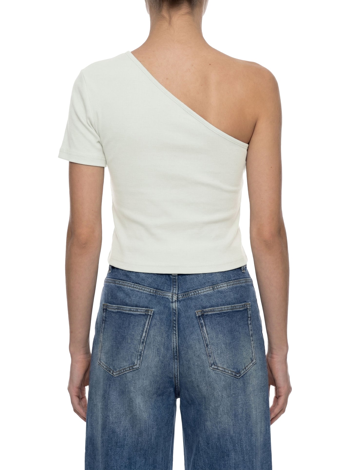 One Shoulder Cropped Tee