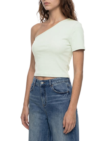 One Shoulder Cropped Tee