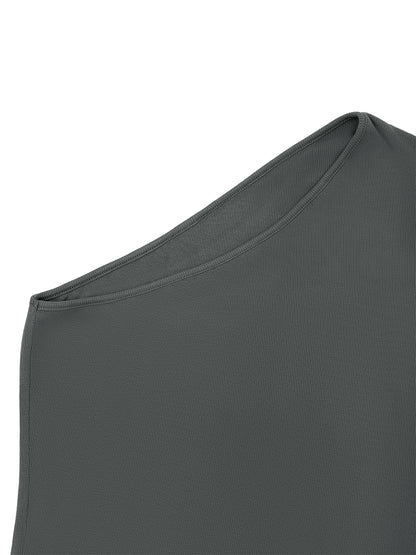 One Shoulder Cropped Tee
