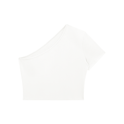 One Shoulder Cropped Tee