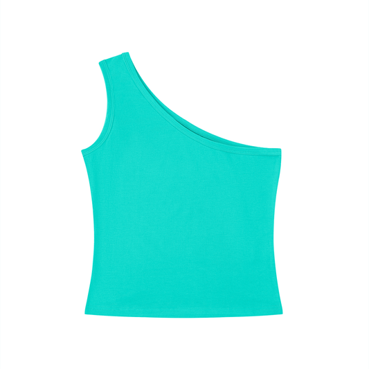 One Shoulder Cropped Tank