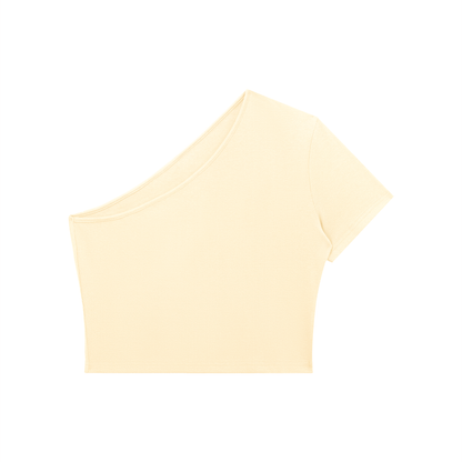 One Shoulder Cropped Tee