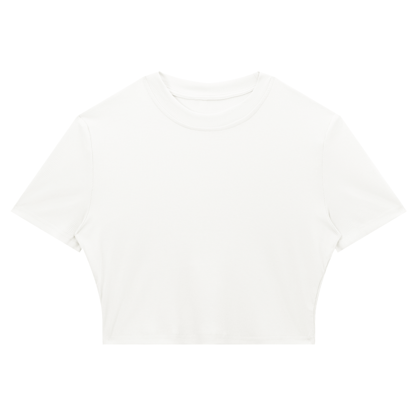 Slim Fit Ribbed Cropped Tee