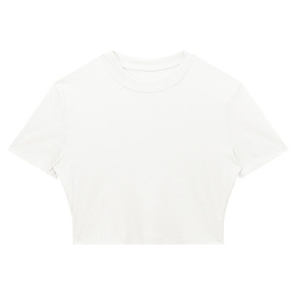 Slim Fit Ribbed Cropped Tee