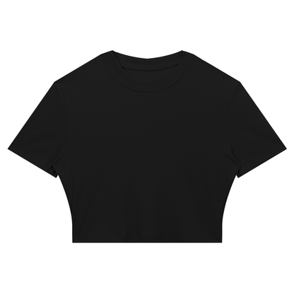 Slim Fit Ribbed Cropped Tee