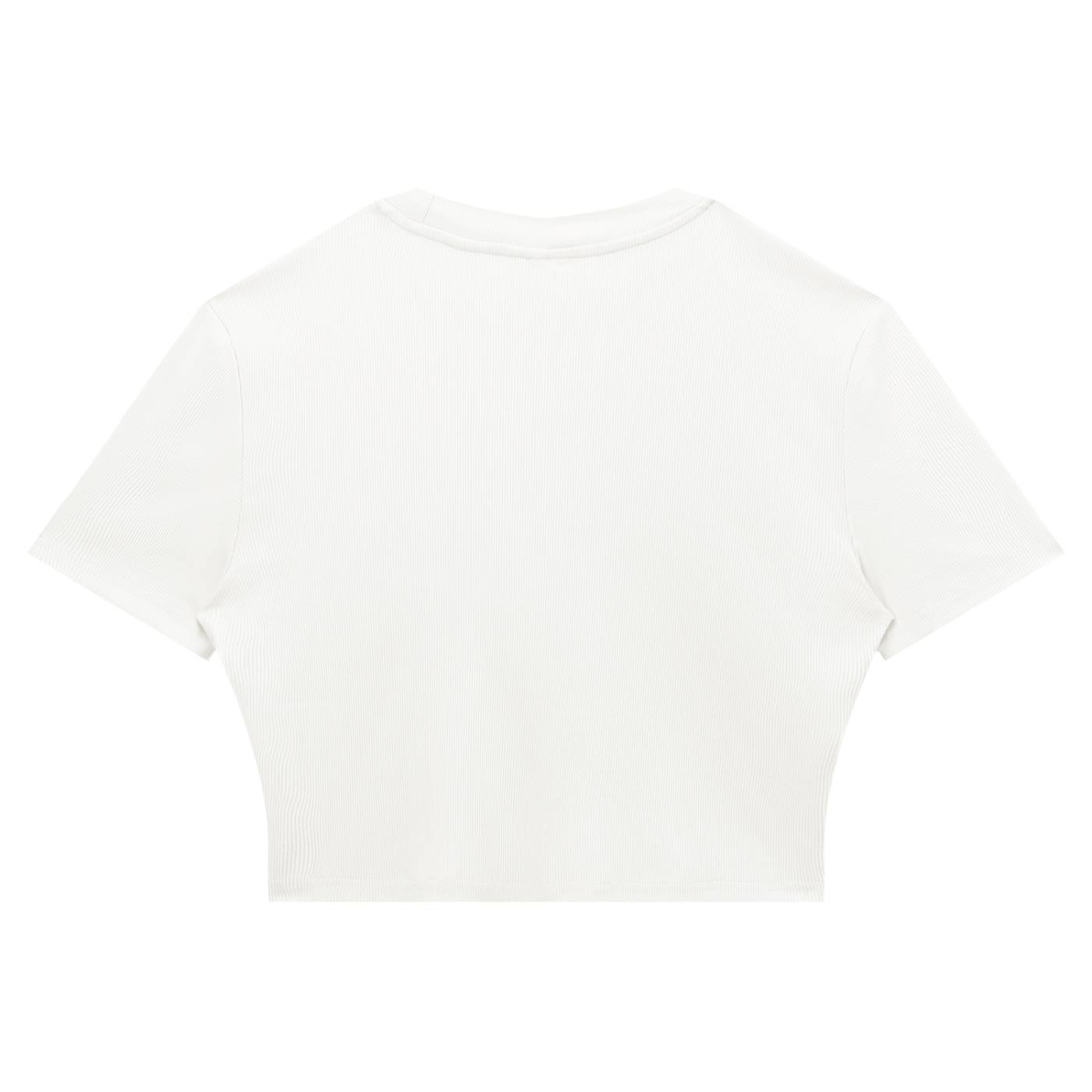 Slim Fit Ribbed Cropped Tee