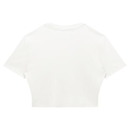 Slim Fit Ribbed Cropped Tee