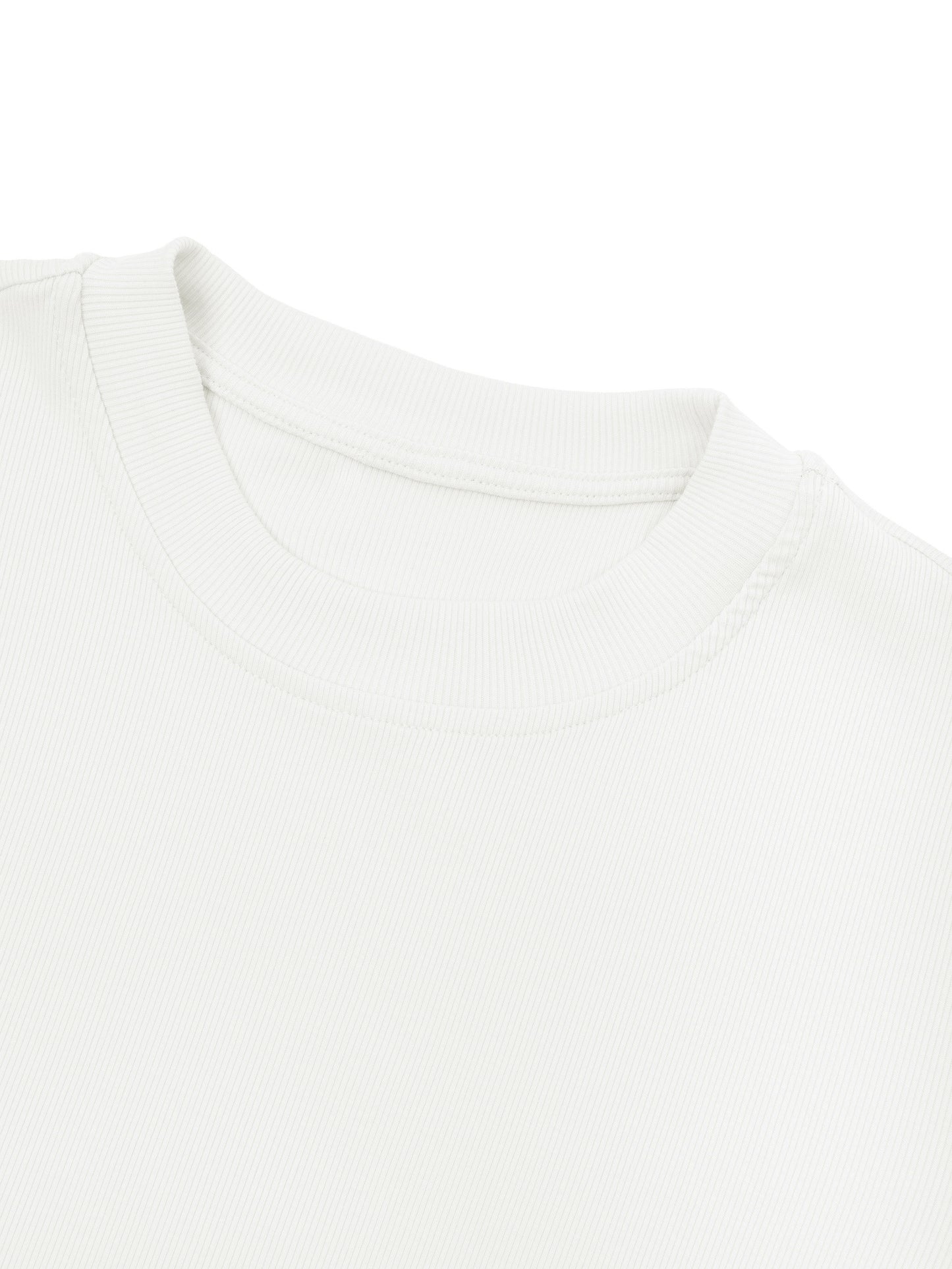 Slim Fit Ribbed Cropped Tee