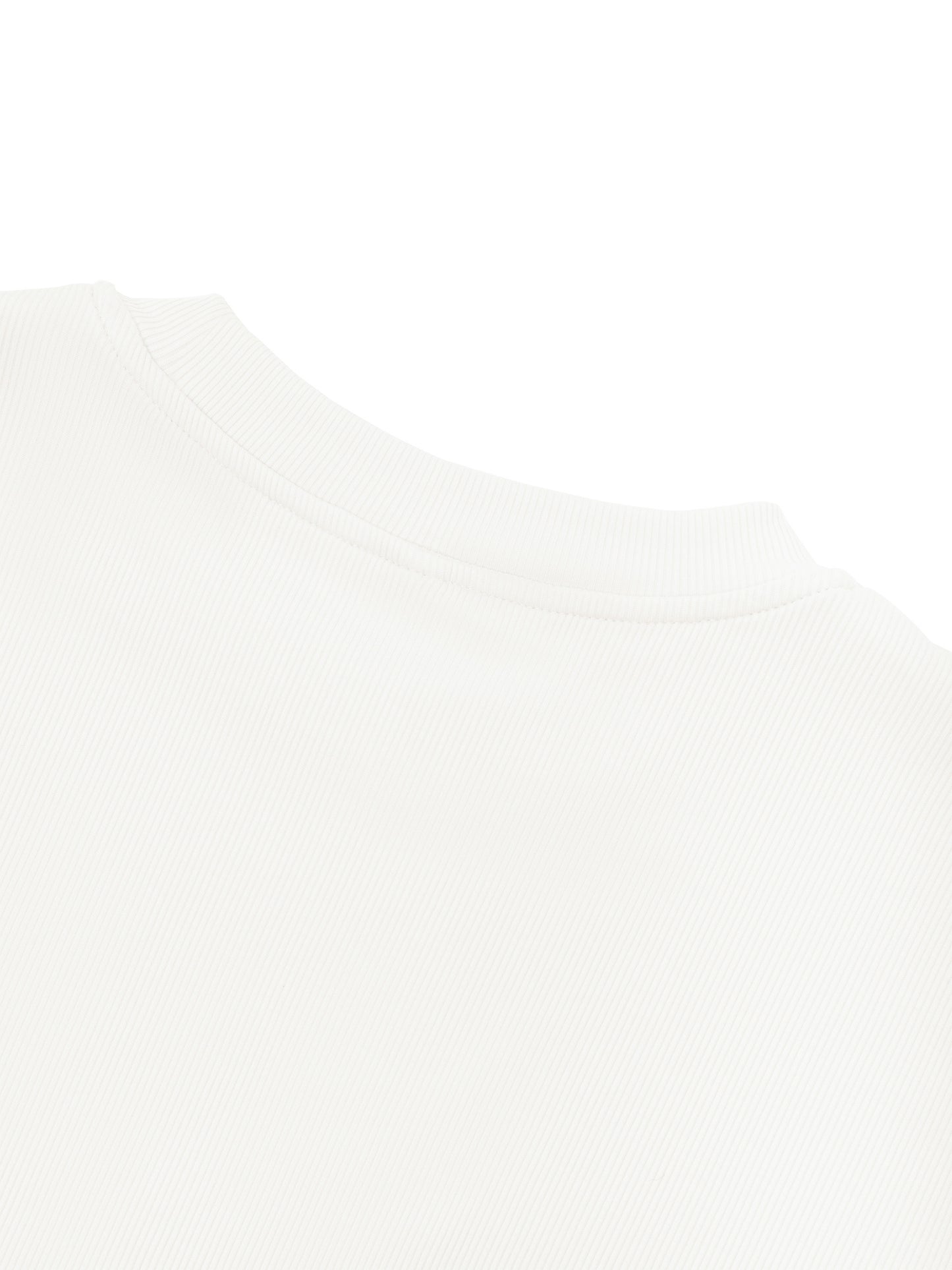 Slim Fit Ribbed Cropped Tee
