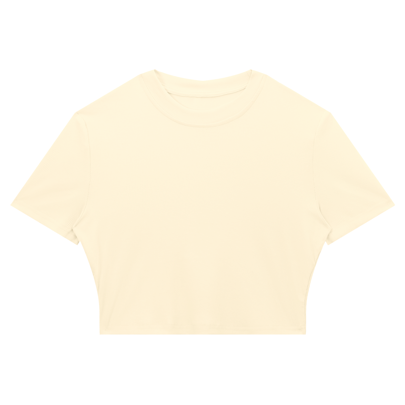 Slim Fit Ribbed Cropped Tee