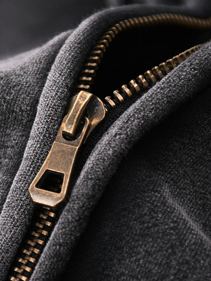 Full Zip Boxy Fleece Hoodie